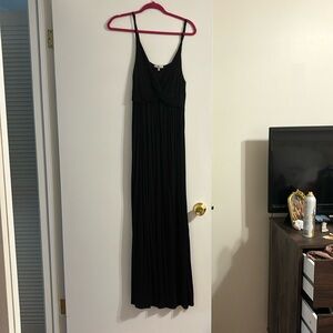 Black cotton maxi dress